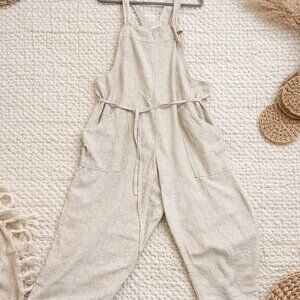 Universal Thread Oatmeal linen Overalls